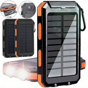 10000mAh USB Portable Charger Solar Power Bank For Cell Phone,