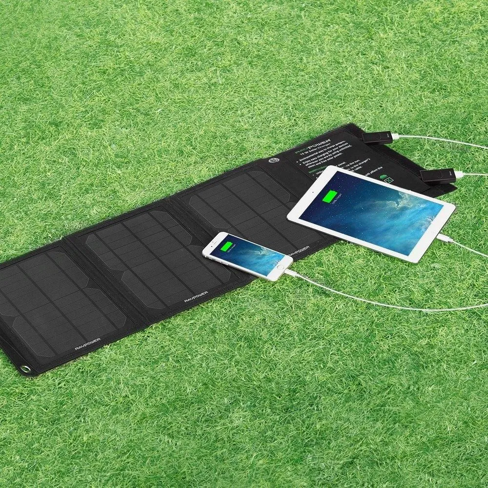 15-Watt Portable Folding Solar Panel Battery Charger for Phones Tables USB