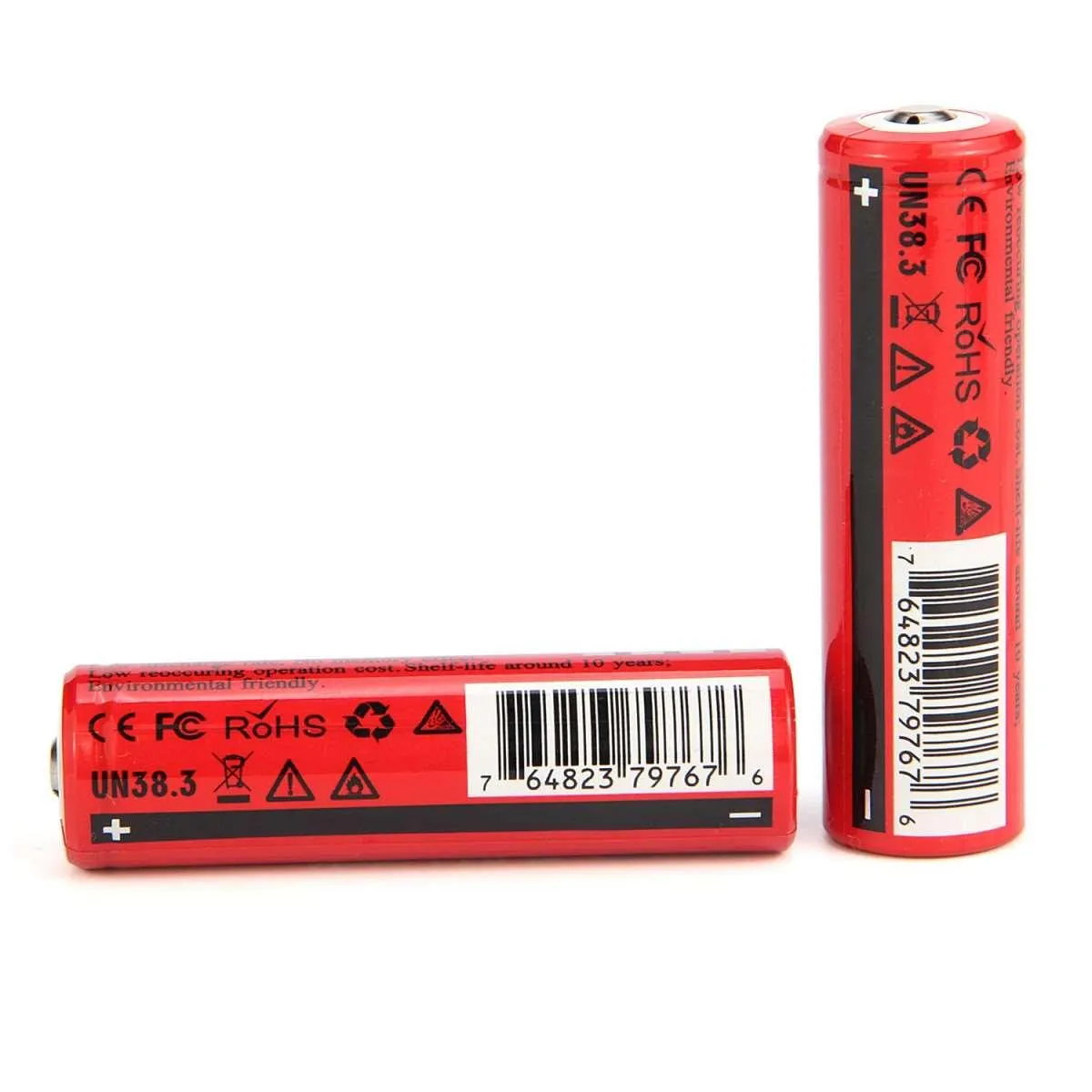 18650 2600mAh 3.7V Rechargeable Batteries (2-Pack) - With Protection Board