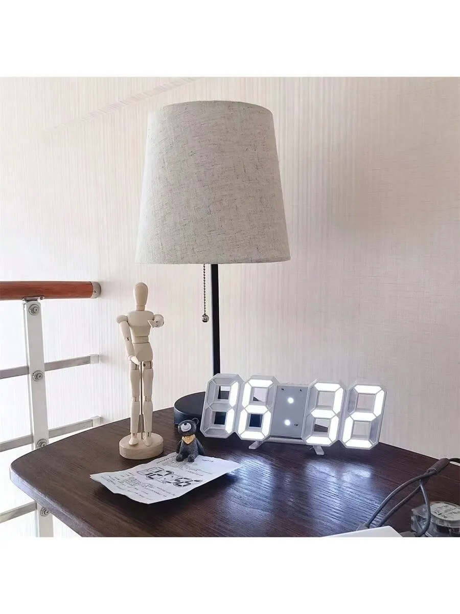 1pc 3D LED Digital Clock, Bedroom LED Clock For Home Decor