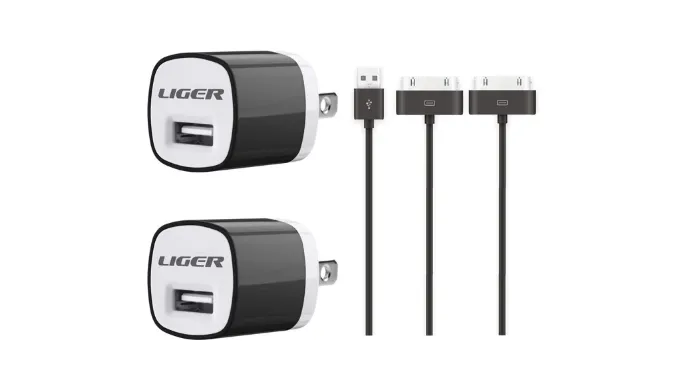 2 Pack: Liger Universal USB Wall Charger - Portable Travel Power Adapter Plug - Compatible with iPhone IPad, IPad Mini, iPod Touch, iPod Nano, Samsung Galaxy S5 S4 S3 Note 2 3 Android Phones