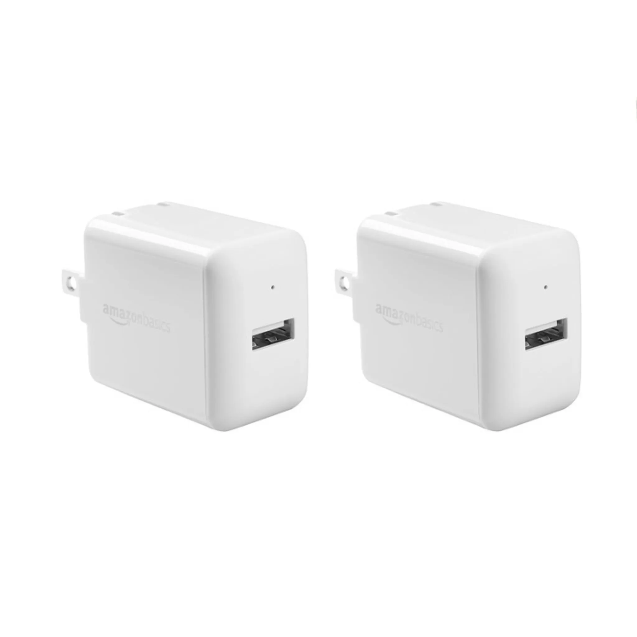 2 Packs of Amazon Basics 12W USB-A Wall Charger