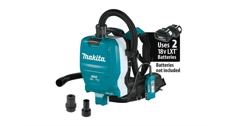 2020 Makita 18V X2 LXT® (36V) BL™ 1/2 Gal. HEPA Filter Backpack Dust Extractor, AWS™ Capable (XCV10ZX)