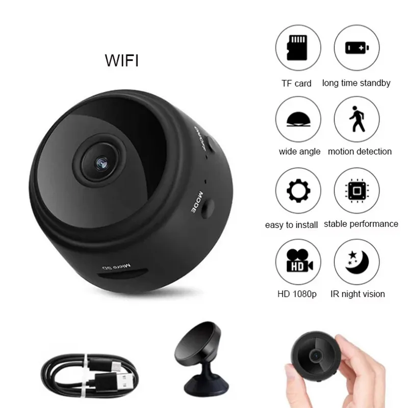 2023 A9 Video Surveillance Wifi Camera Hid Den Kwam Voice Recorder Draadloze Mini Camcorders Video Wifi Camera