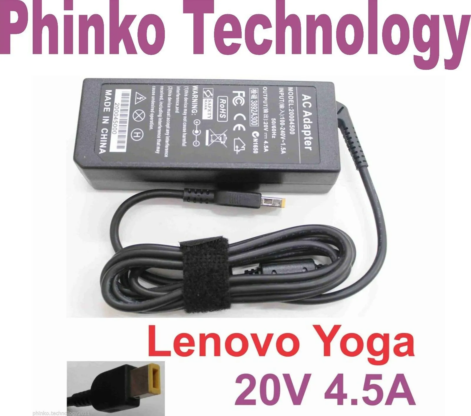 20V 90w Laptop AC Adapter Charger Power for Lenovo Thinkpad X1 Carbon Ultrabook