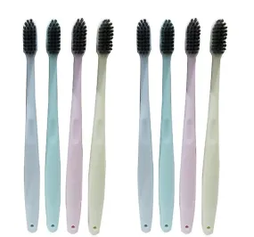 2Pcs 18*1.3cm Candy-colored adult soft toothbrush with bamboo charcoal soft bristled toothbrush 4pcs AZ11547