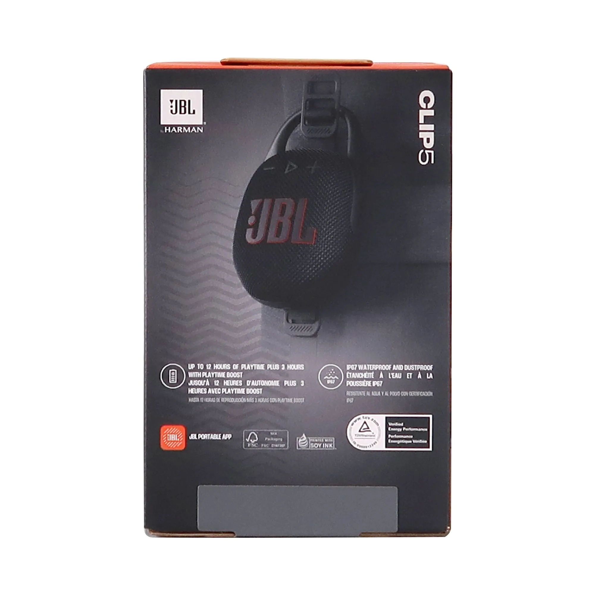 2x JBL Clip 5 Portable Waterproof Dustproof Wireless Speaker (Black)