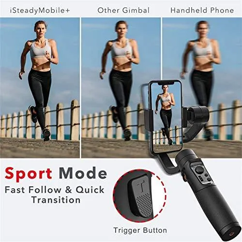 3-Axis Gimbal Stabilizer for iPhone 12 11 PRO MAX X XR XS Smartphone Vlog Youtuber Live Video Record with Sport Inception Mode Face Object Tracking Motion Time-Lapse - Hohem iSteady Mobile Plus