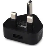 3-Pin 1 Amp USB Mains Wall Charger