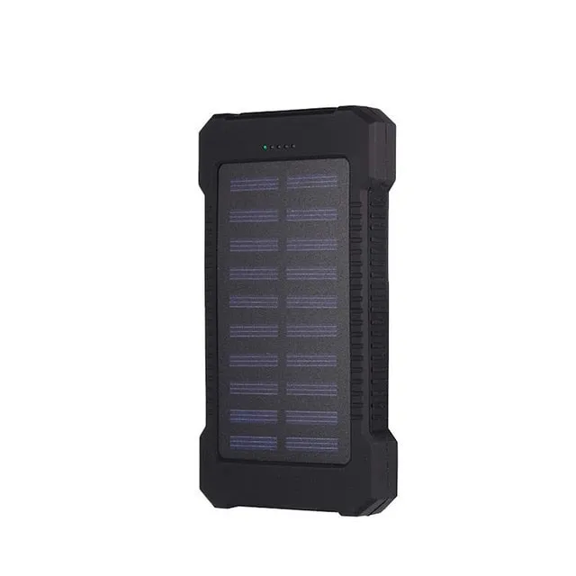 30000mah Solar Charger Portable LED Outdoor Power Bank with Charging Cable for Fast Charging External Battery for Android Iphone