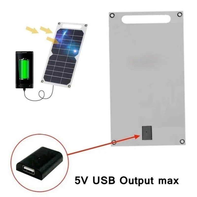 30W Portable Solar Panel 5V Solar Plate with USB