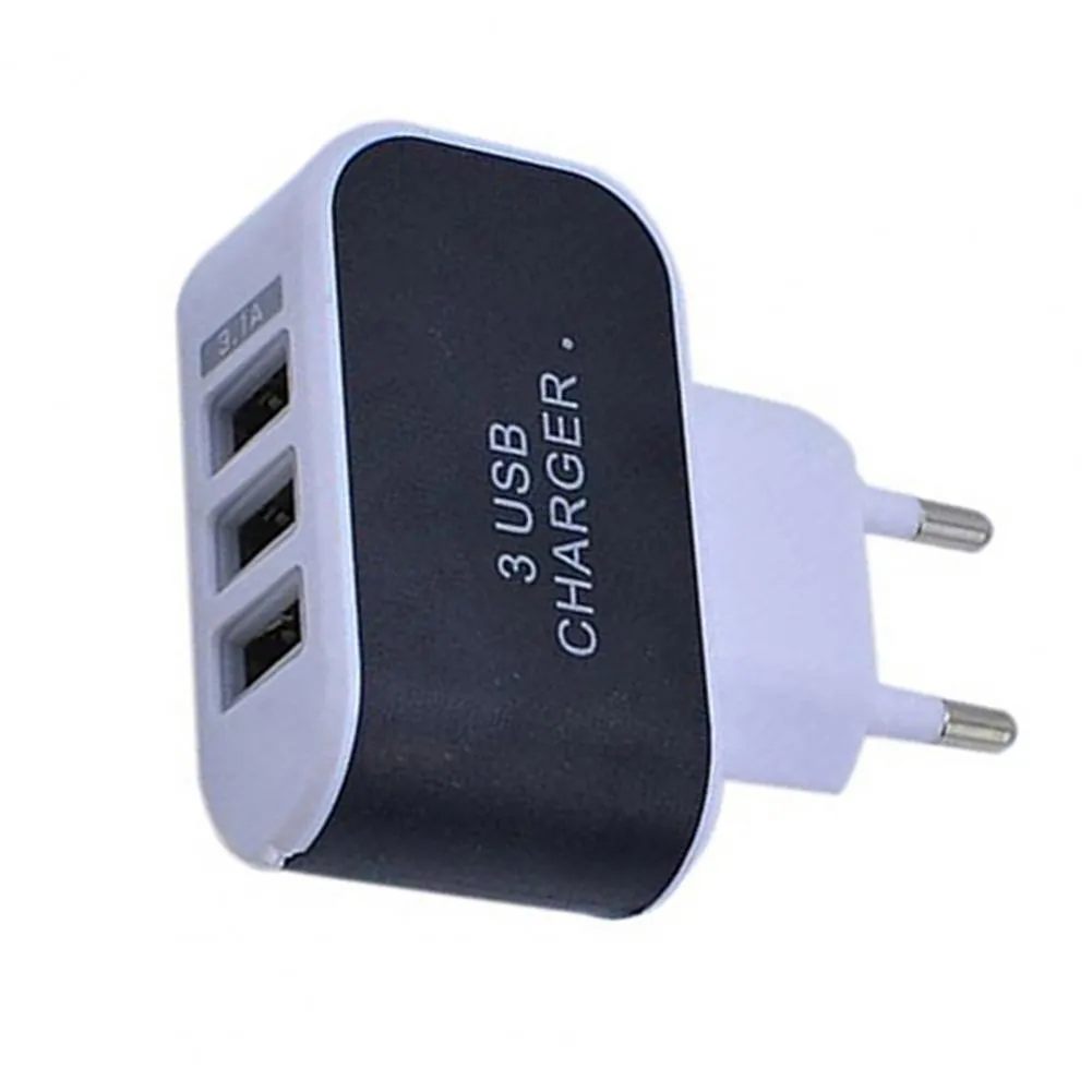 3.1A Triple USB Ports Home Travel AC Charger (for EU Plug with Indicator)