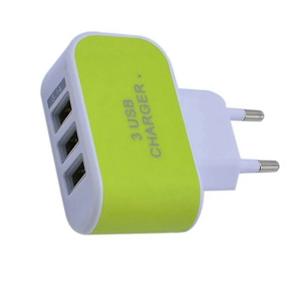 3.1A Triple USB Ports Home Travel AC Charger (for EU Plug with Indicator)