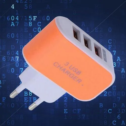 3.1A Triple USB Ports Home Travel AC Charger (for EU Plug with Indicator)