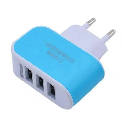 3.1A Triple USB Ports Home Travel AC Charger (for EU Plug with Indicator)