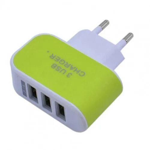 3.1A Triple USB Ports Home Travel AC Charger (for EU Plug with Indicator)