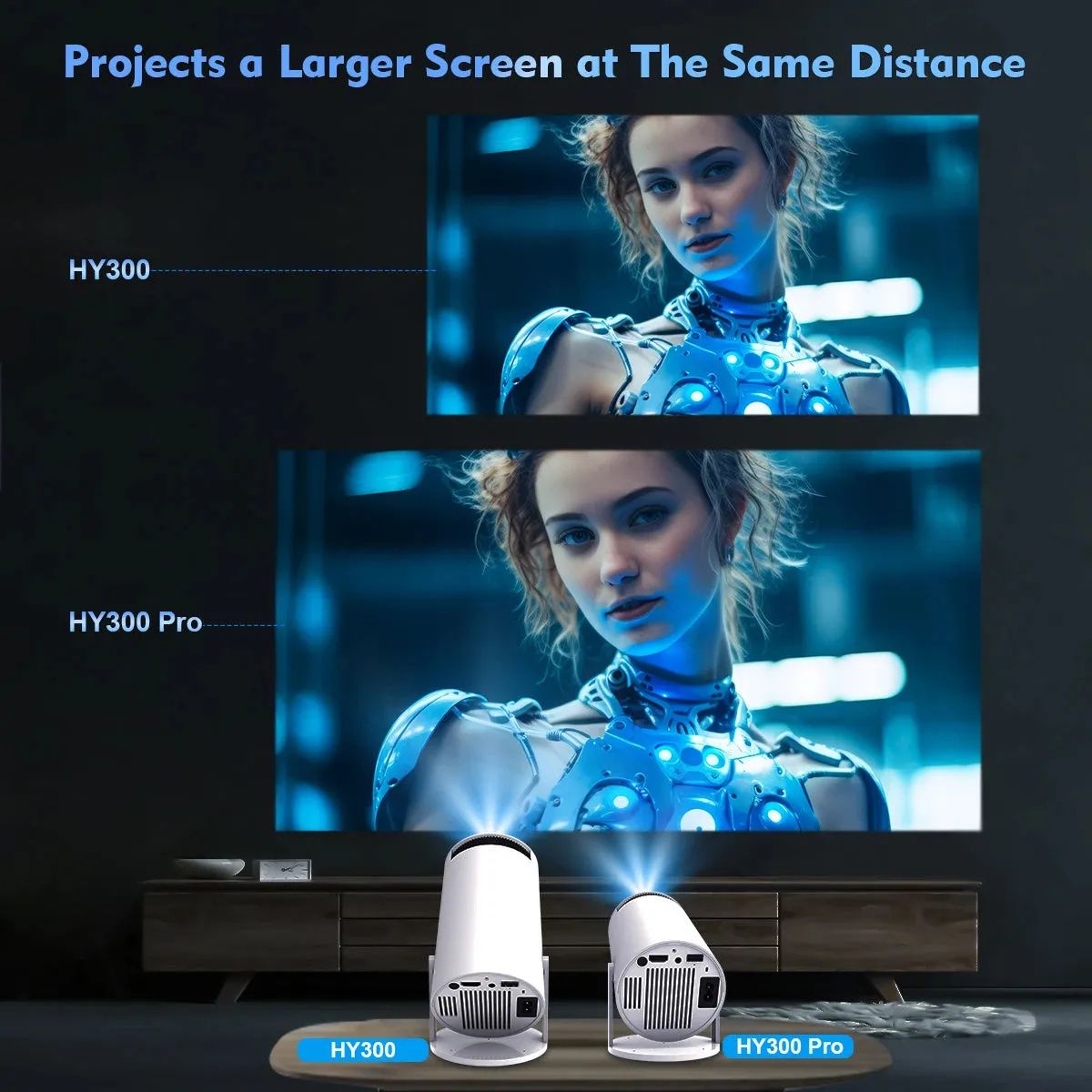 4K Wifi Portable Projector with Remote Control