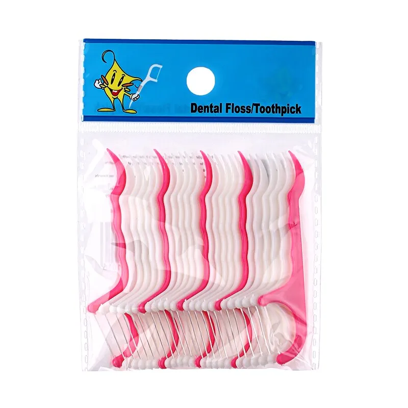 50/100 Pcs/Lot Disposable Dental Flosser Interdental Brush Teeth Stick Toothpicks Floss Pick Oral Gum Teeth Cleaning Care 0ral irrigator