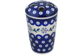 5" Toothbrush Holder - Peacock Forget-Me-Not