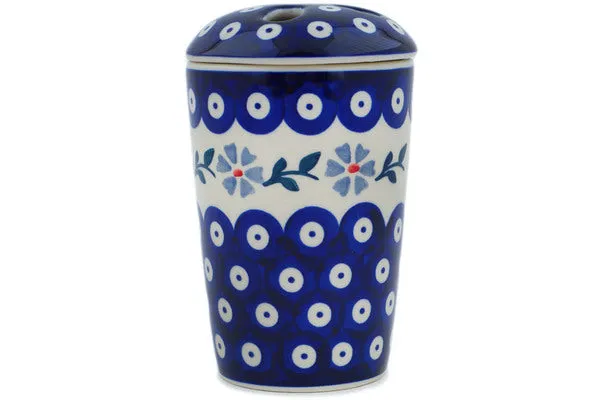 5" Toothbrush Holder - Peacock Forget-Me-Not