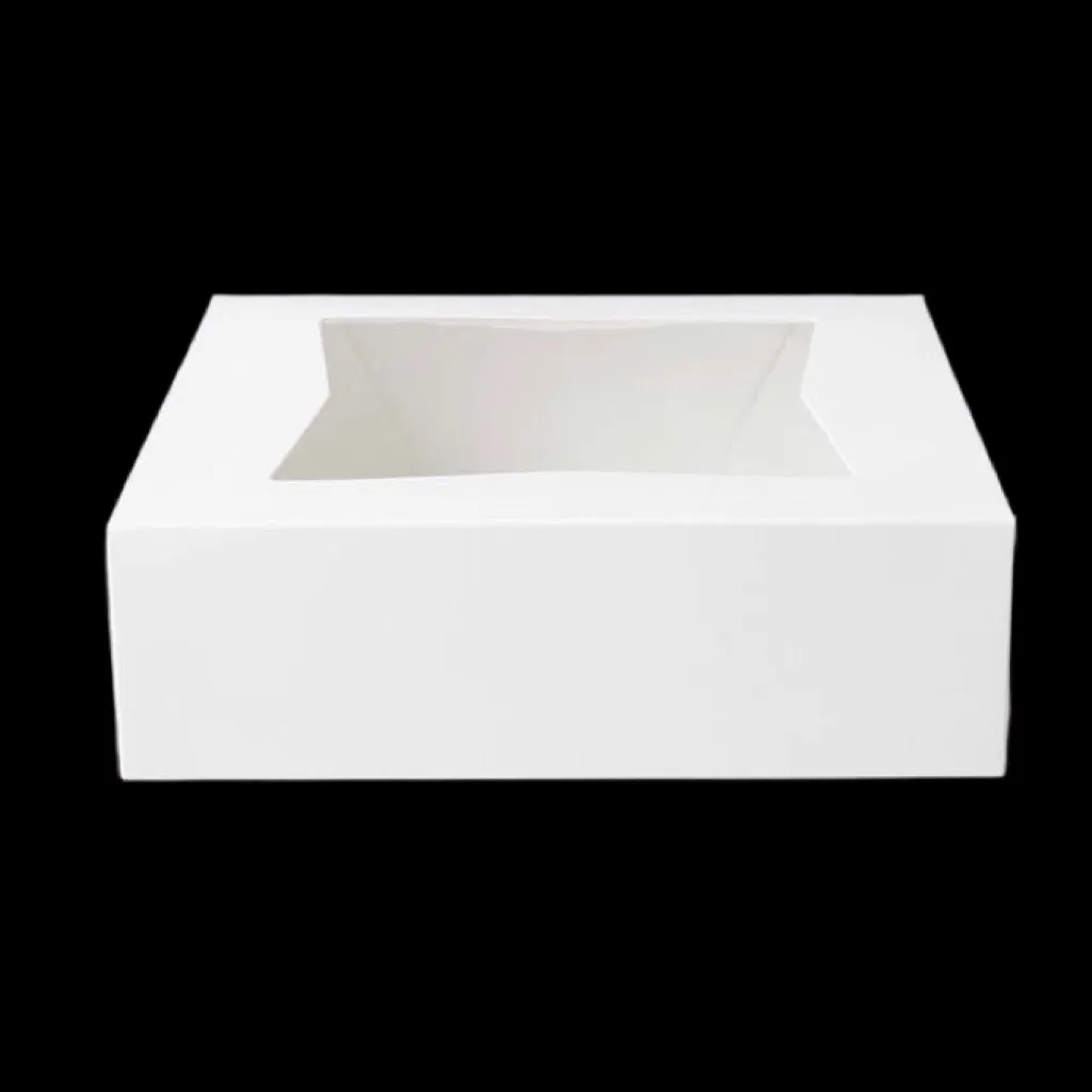 8" White Window Pie Box