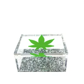 Acrylic Green Leaf Box