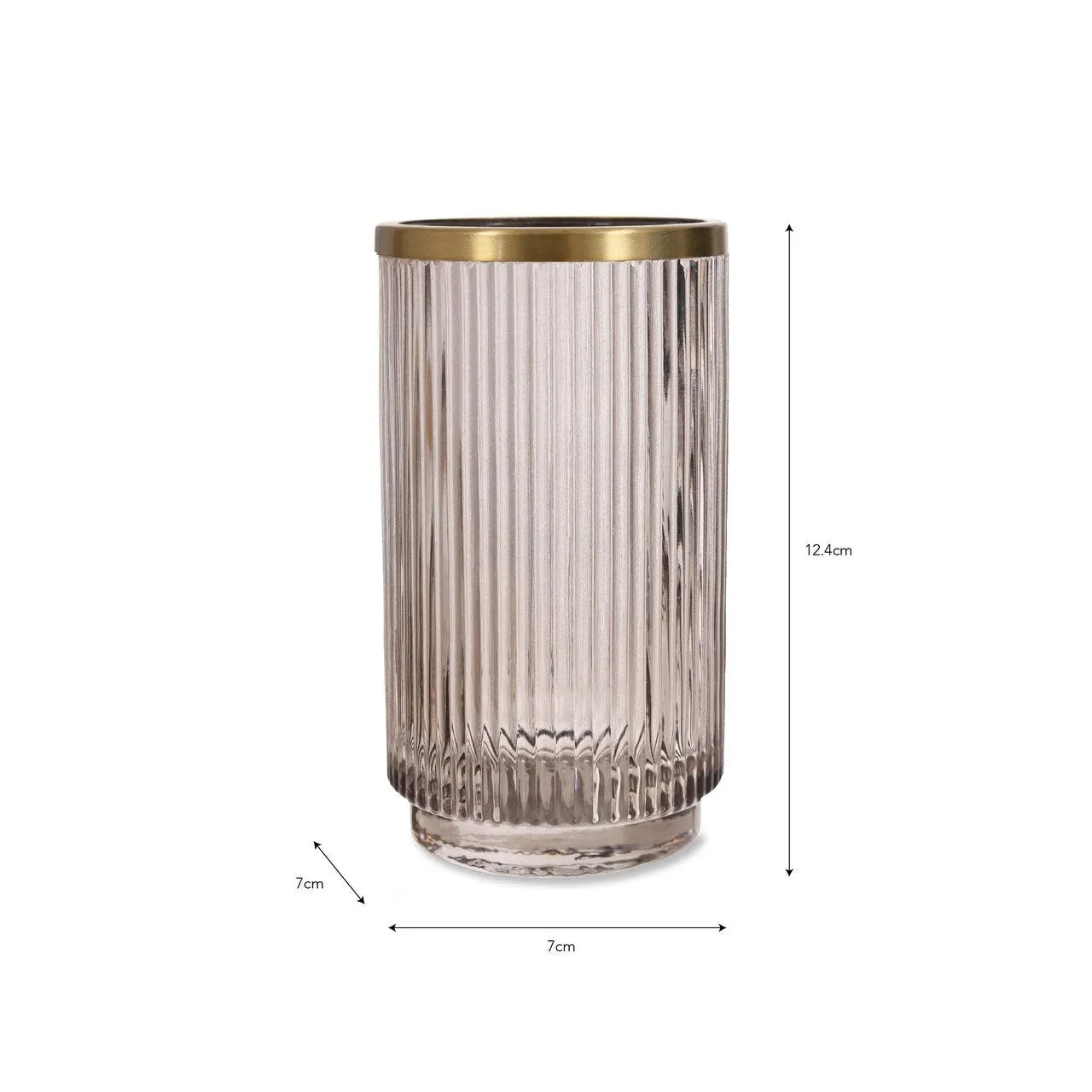 Adelphi Brass Toothbrush Holder in Smoke - Glass