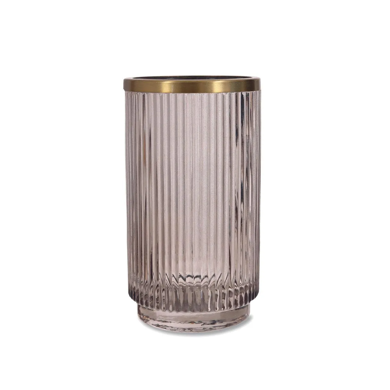 Adelphi Brass Toothbrush Holder in Smoke - Glass