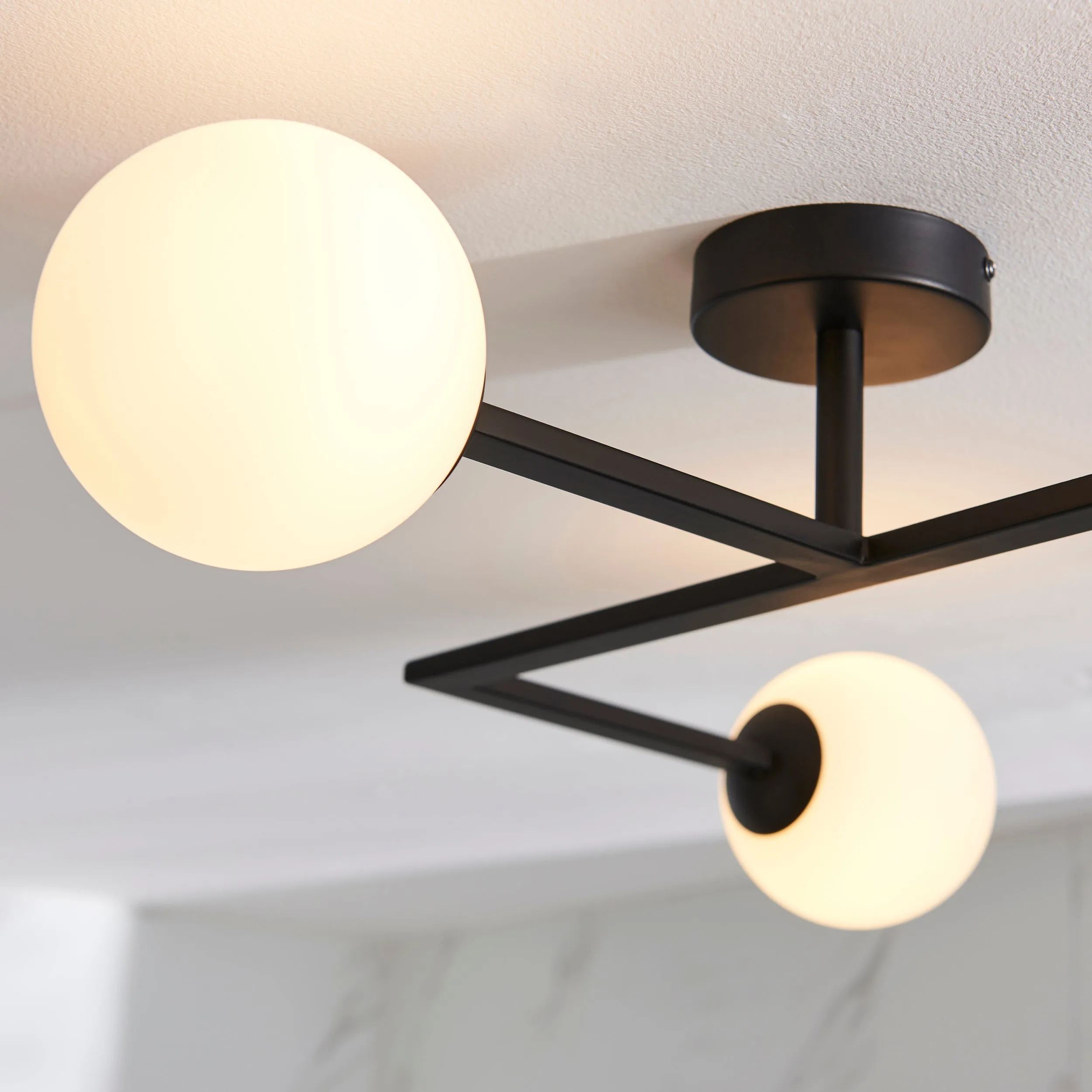 Amos Nebula Bathroom Ceiling Light Black