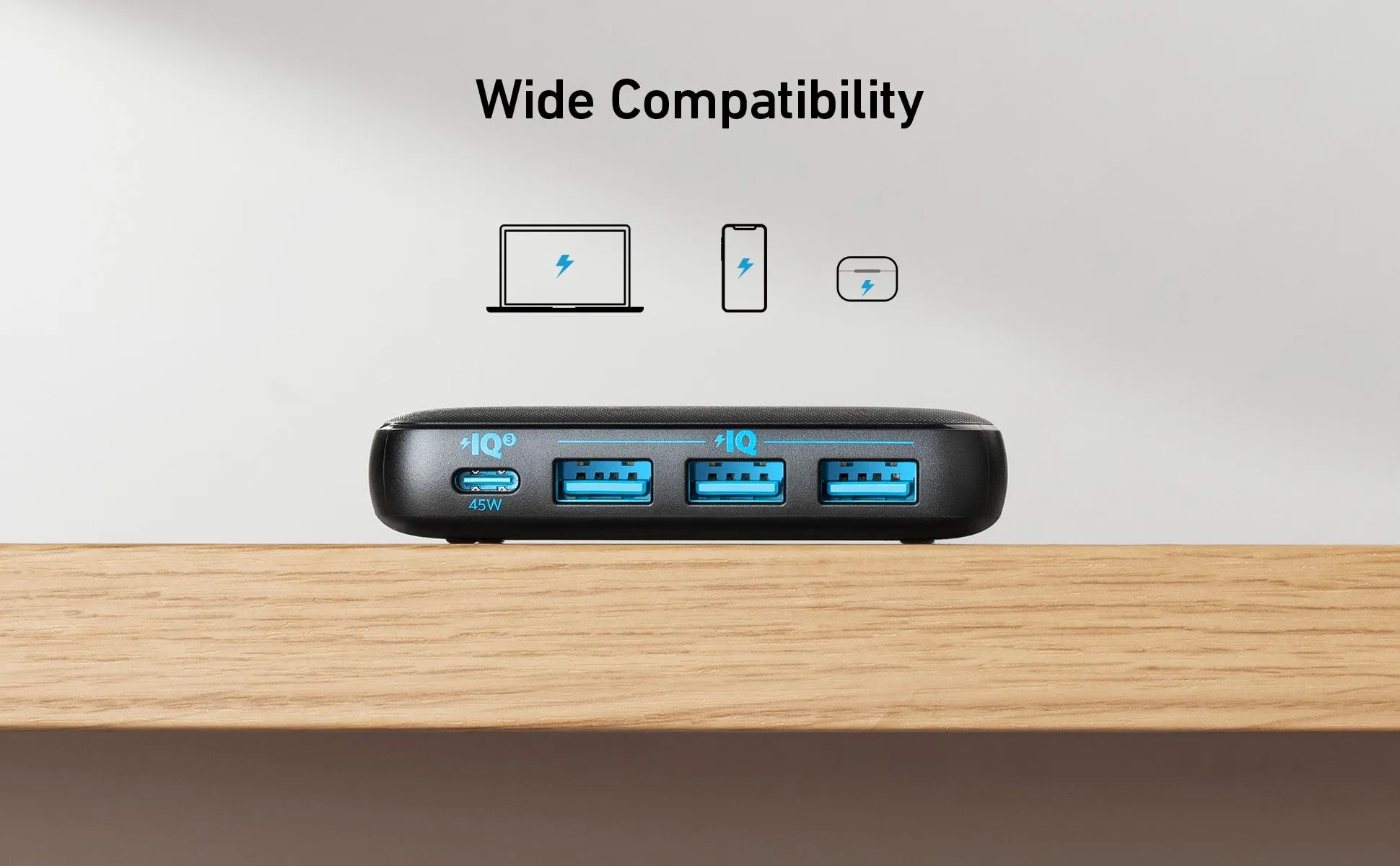 Anker PowerPort ATOM III 4-Port 65W Slim - Black