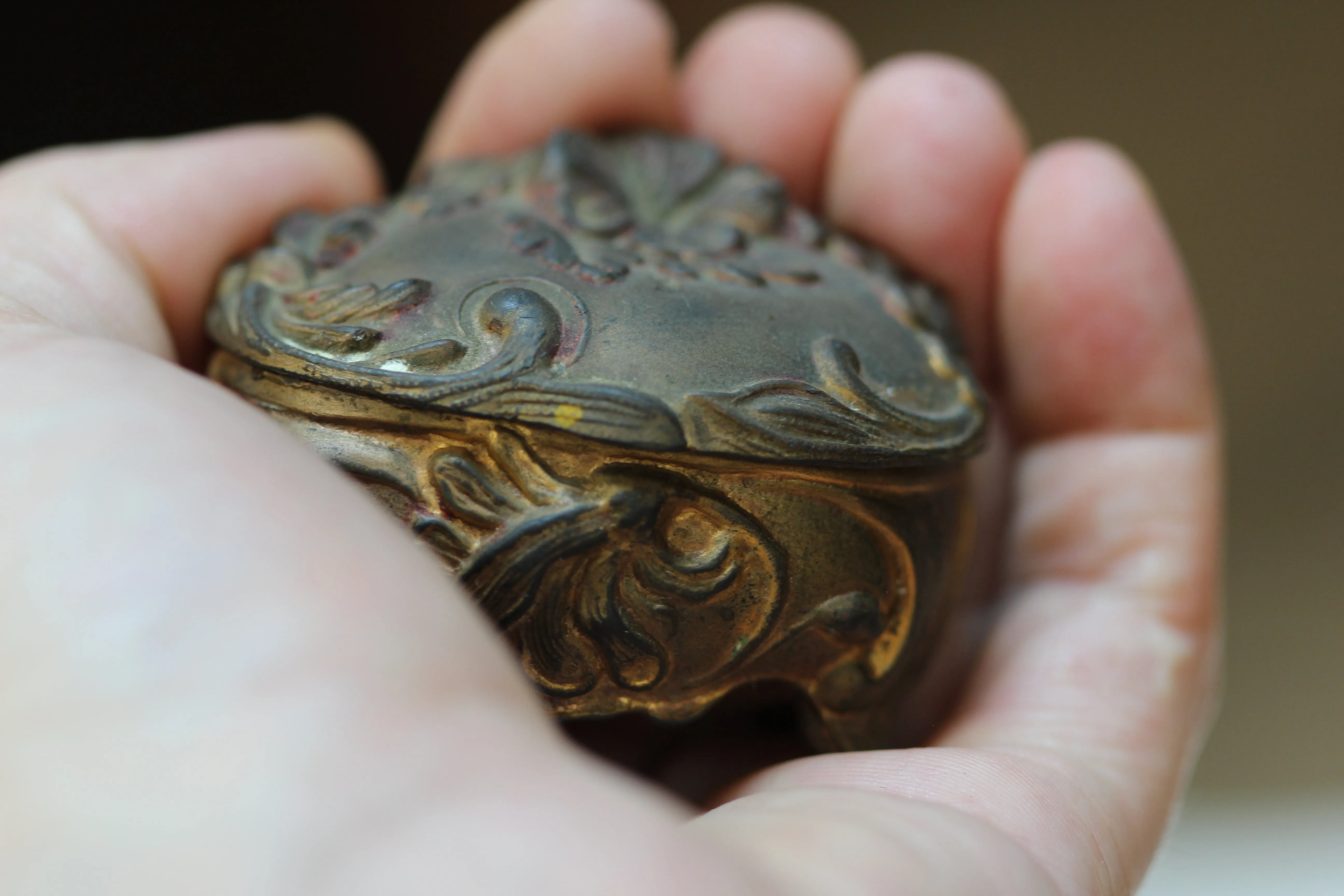 Antique Miniature Art Nouveau Jewelry Box