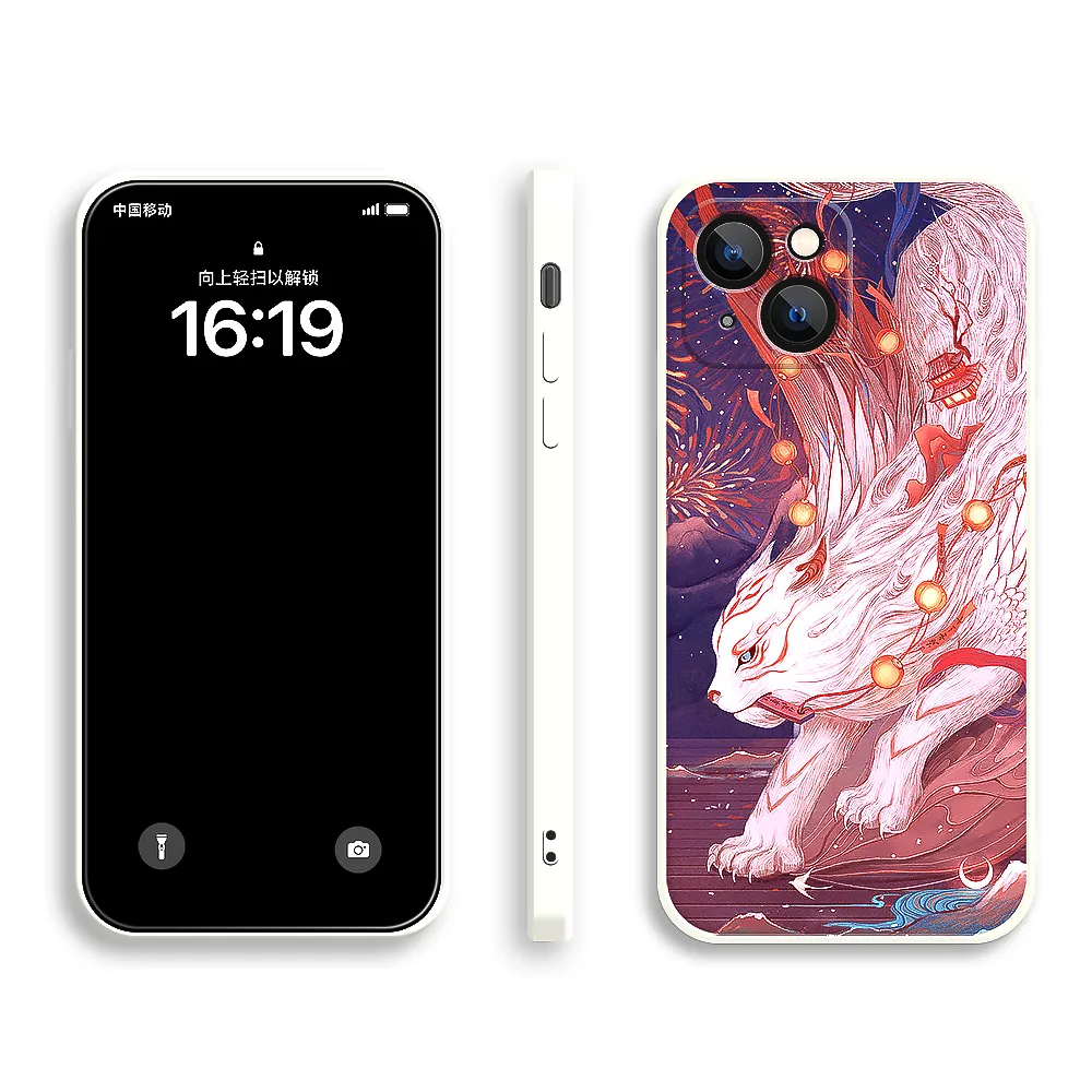 Apple iPhone Series God Tiger Silicone Phone Case