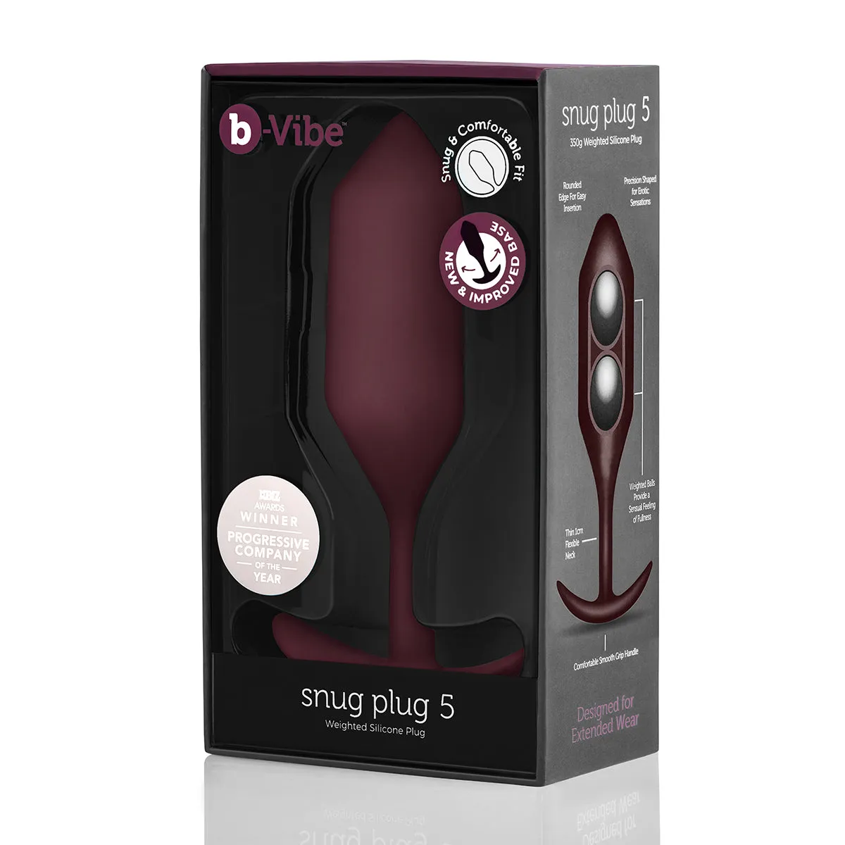 B-Vibe Snug Plug 5 (XXL) - Dark Red