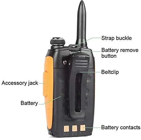 Baofeng GT-3 Mark II [2 Pack   Cable] | Dual Band | 5W | Better Antenna | Flashlight [DISCONTINUED]