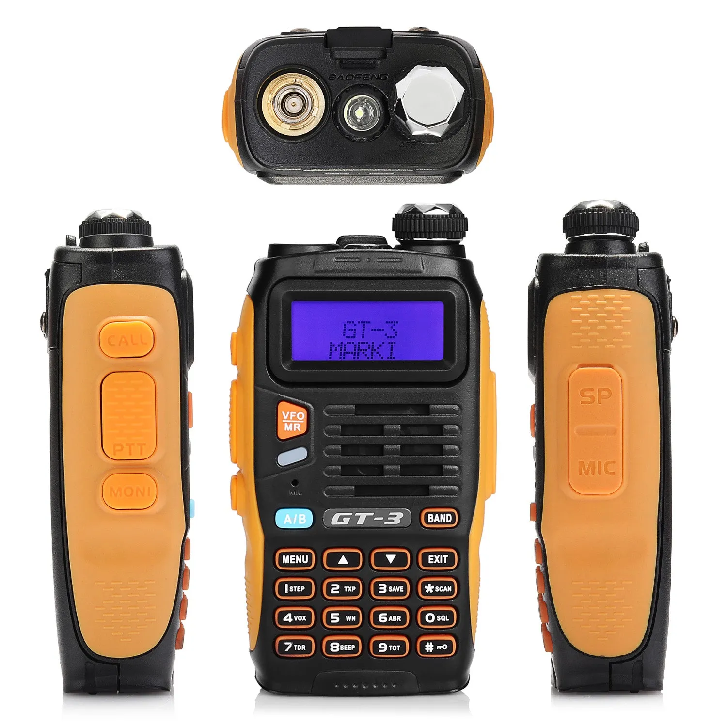 Baofeng GT-3 Mark II [3 Pack] | Dual Band | 5W | Better Antenna | VOX | Flashlight [DISCONTINUED]