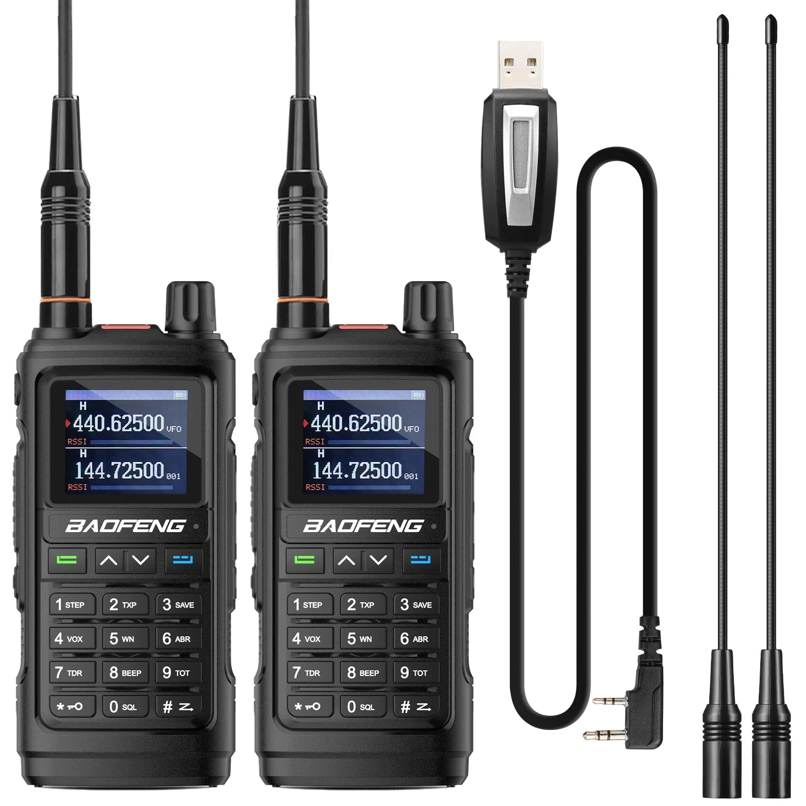 Baofeng UV-17R | Dual Band | 5W | 999 CH | Remote Frequency Copy | Color Screen | 1800mAh | NOAA FM RX