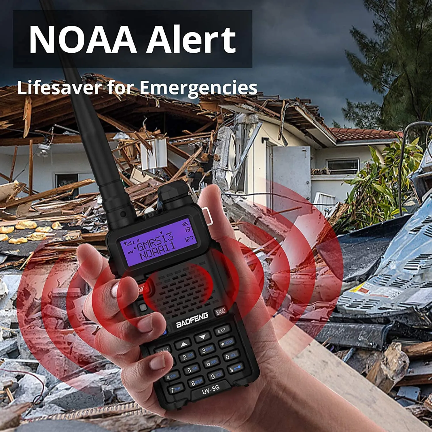 Baofeng UV-5X / UV-5G [1 Pair] GMRS Radio | 5W | Repeater Capable | NOAA Scan