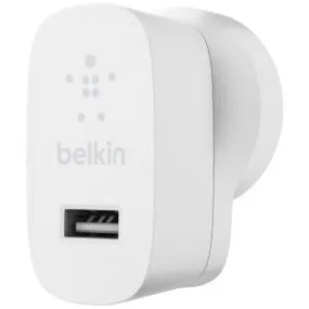 BELKIN SINGLE PORT 12W USB-A HOME WALL CHARGER WCA002AUWH