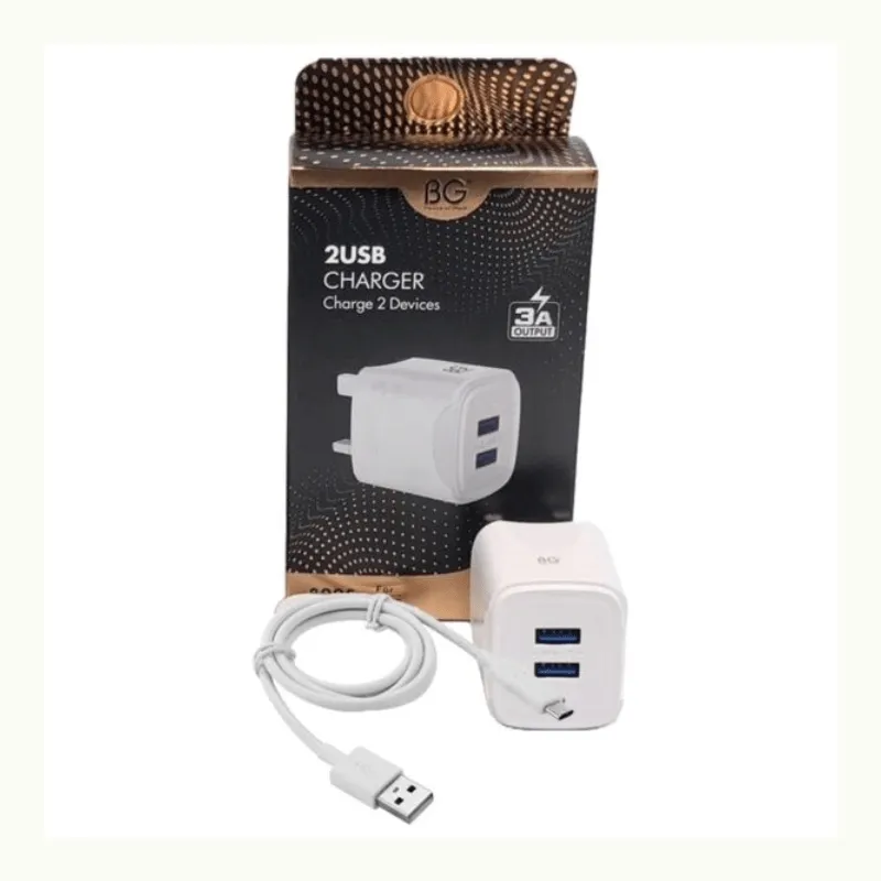 BG 8222 2x USB Wall Charger - White