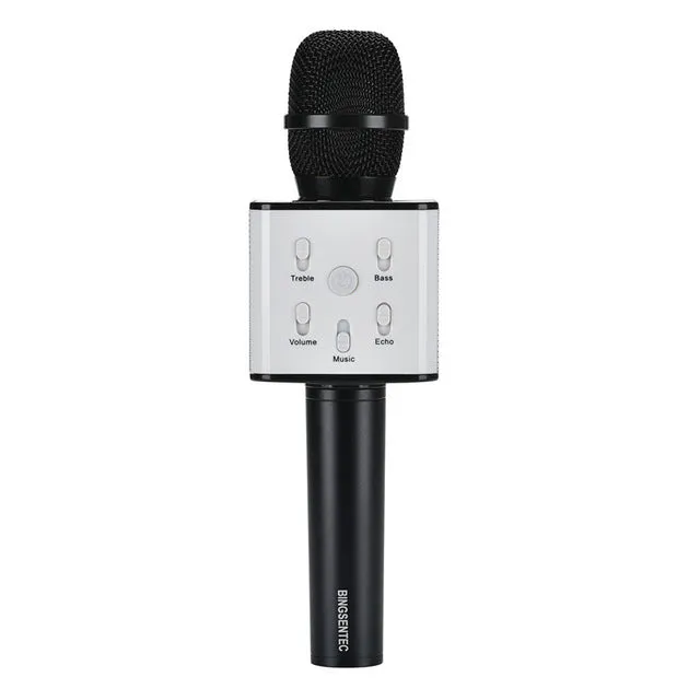 BINSENTEC Q7 Magic Karaoke Microphone Phone KTV Player Wireless Condenser Bluetooth MIC Speaker Record Music For Iphone Android