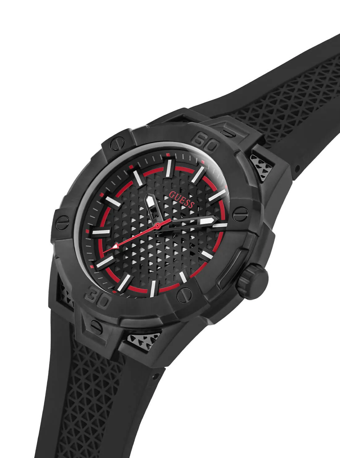 Black Network Silicone Watch