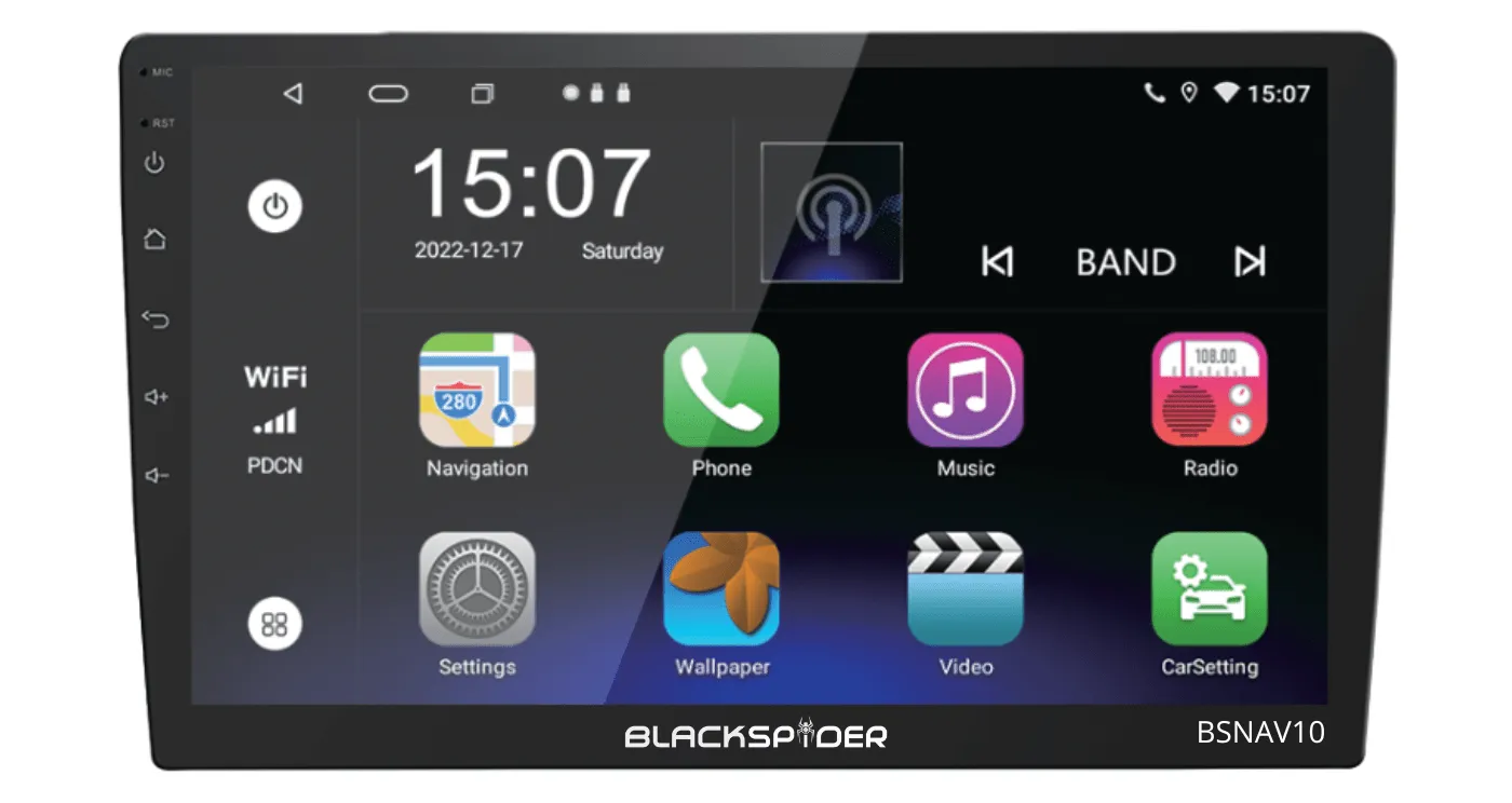 Blackspider BSNAV 10 Double Din Universal 10" Inch Android Media  CPAA