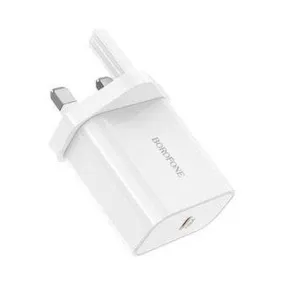 BOROFONE Easy Speed Single Port PD20 Watts Charger - White