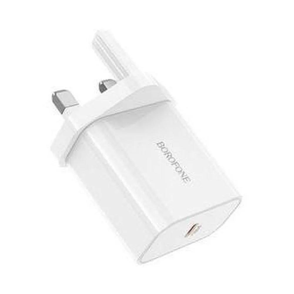 BOROFONE Easy Speed Single Port PD20 Watts Charger - White