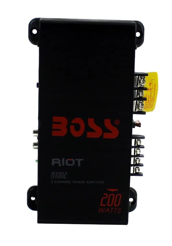 BOSS R1002 200W 2-Channel RIOT Car Audio High Power Amplifier Amps (2 Pack)