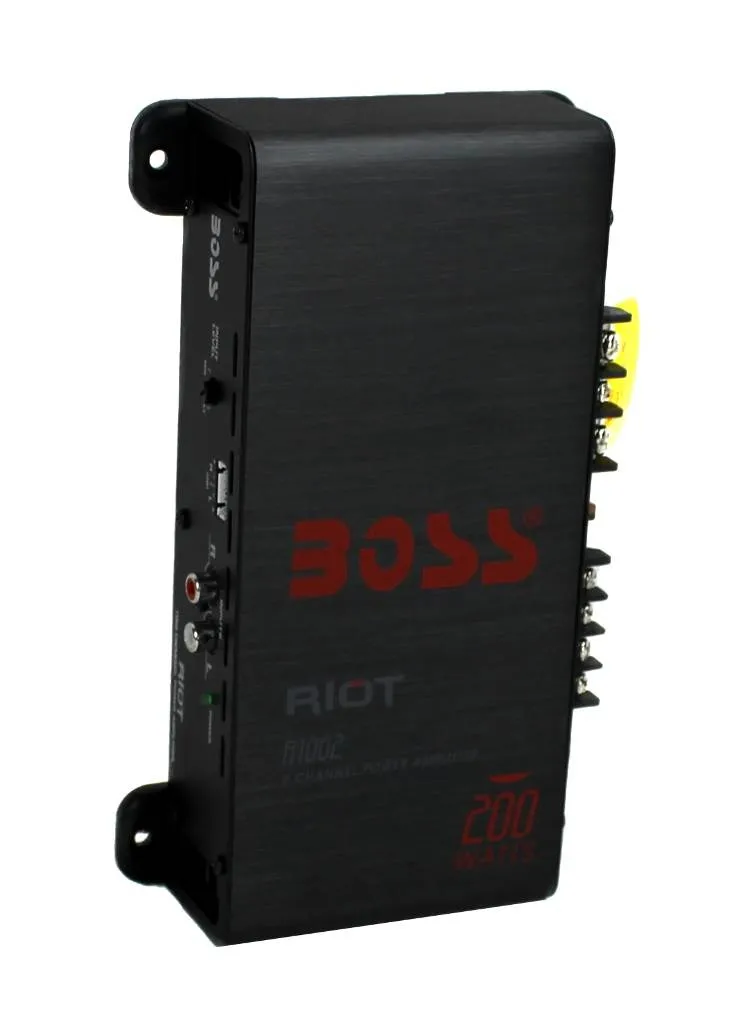 BOSS R1002 200W 2-Channel RIOT Car Audio High Power Amplifier Amps (2 Pack)