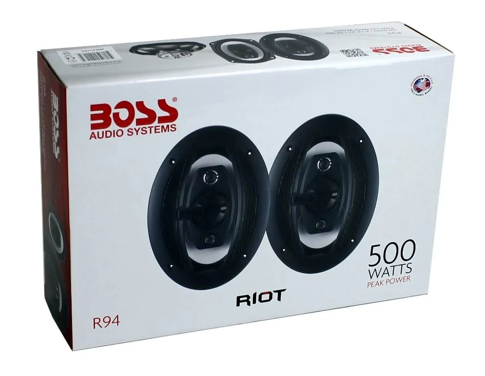 Boss Riot R94 6x9" 1000W 4 Way Car Coaxial Audio Speakers Stereo