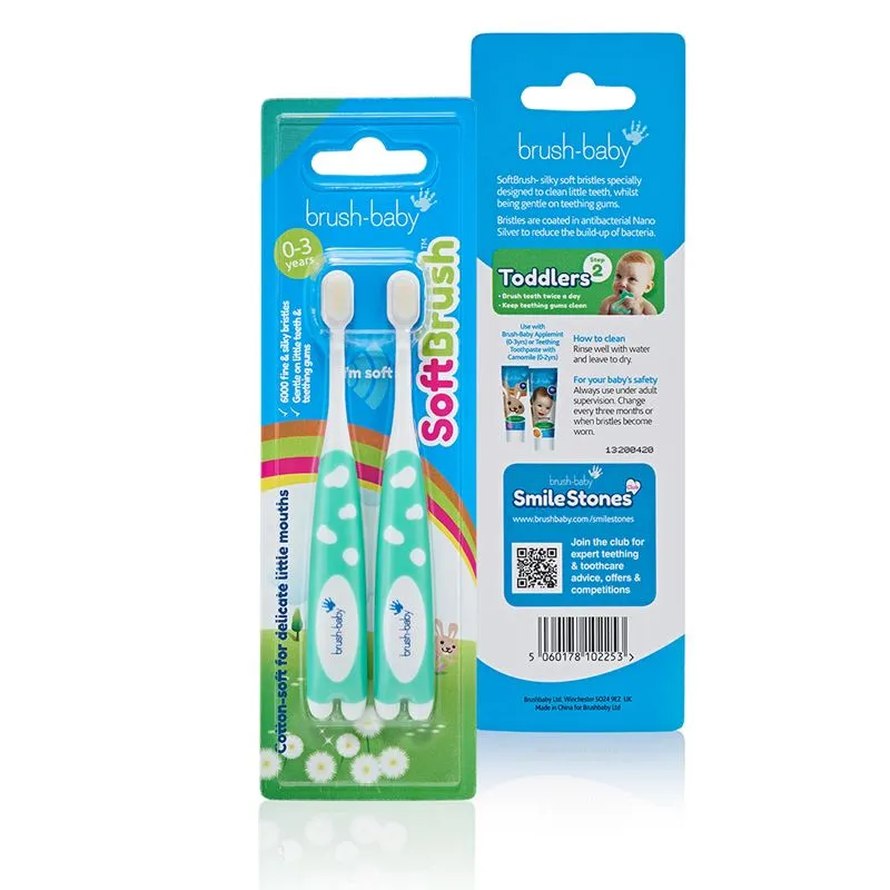 Brush-baby SoftBrush 0-3 yrs (2pcs) - Teal