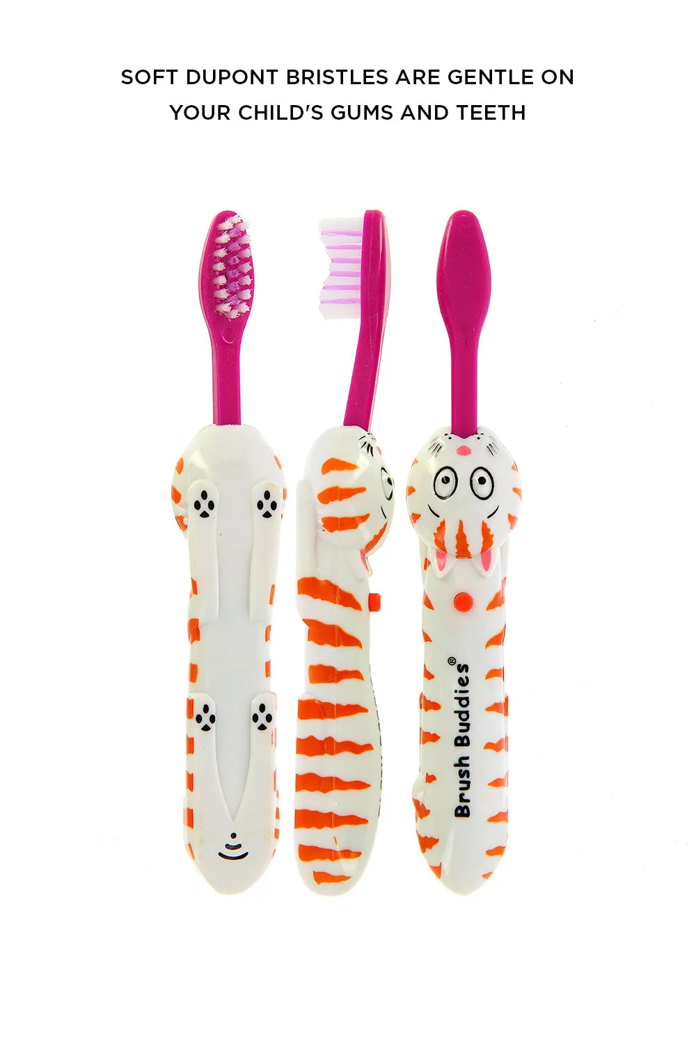 Brush Buddies Talkin Wanda Whiskers (Cat) Toothbrush - Pink