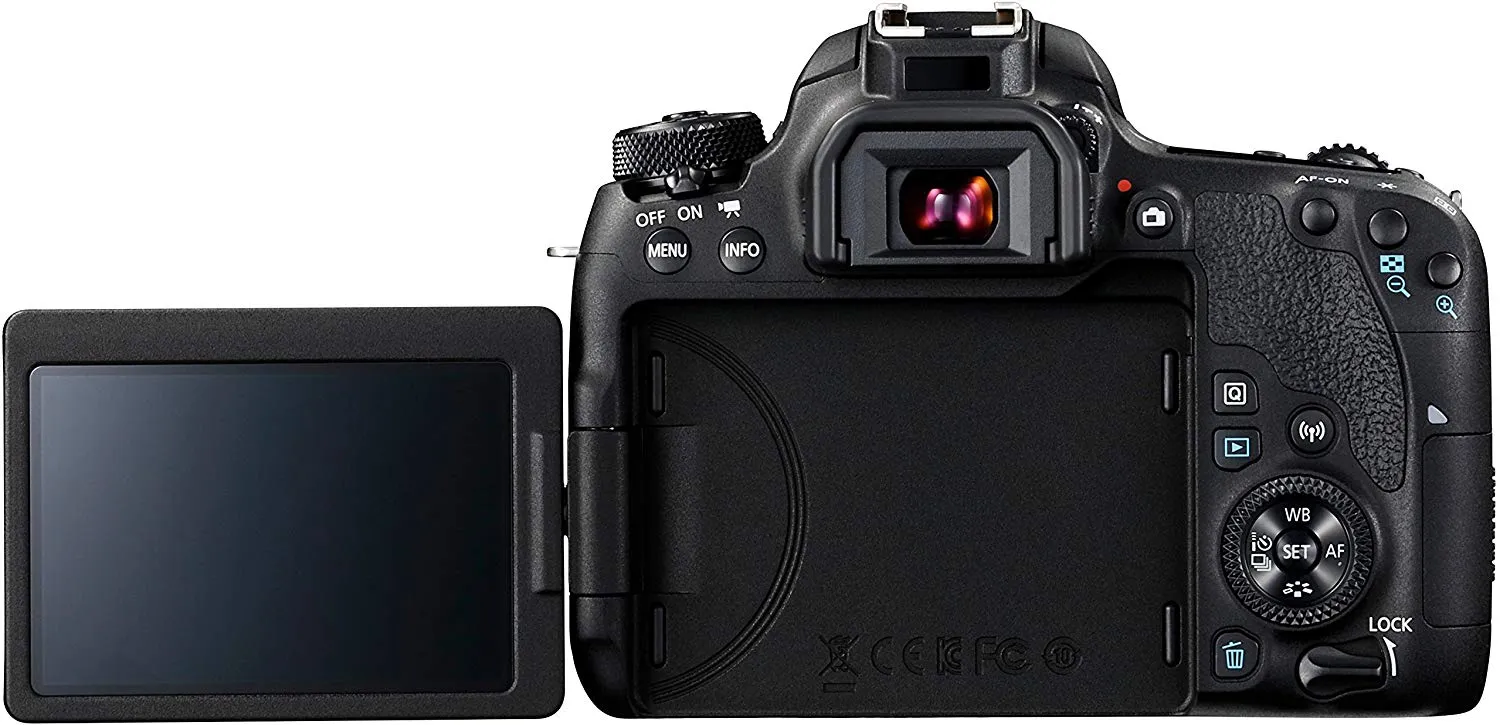 Canon EOS 77D EF-S 18-55mm F4-5.6 IS STM lens , 24.2 MP DSLR Camera, Black